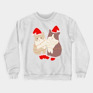 Christmas Kitten with Christmas Light Crewneck Sweatshirt